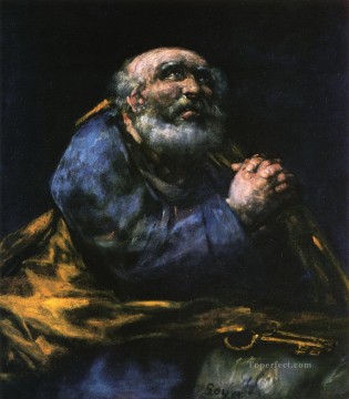 フランシスコ・ゴヤ Painting - 悔い改めた聖ペテロ・フランシスコ・デ・ゴヤ